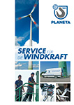 Flyer PLANETA Service für die Windkraft 2019