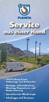 Flyer PLANETA Service 2014, deutsche Ausgabe