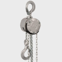 Mini Aluminium Flaschenzug PAC360 250 kg Rückseite schräg