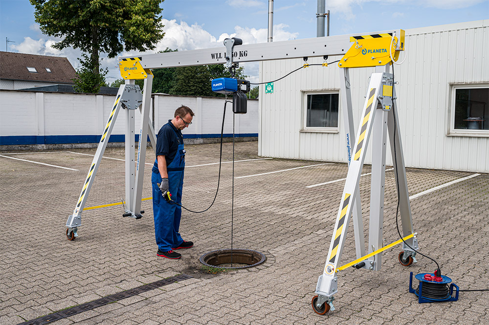 Anwendung RLPK mit Elektrokettenzug PEH