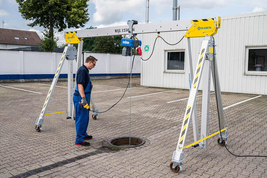 Anwendung RLPK mit Elektrokettenzug PITCH
