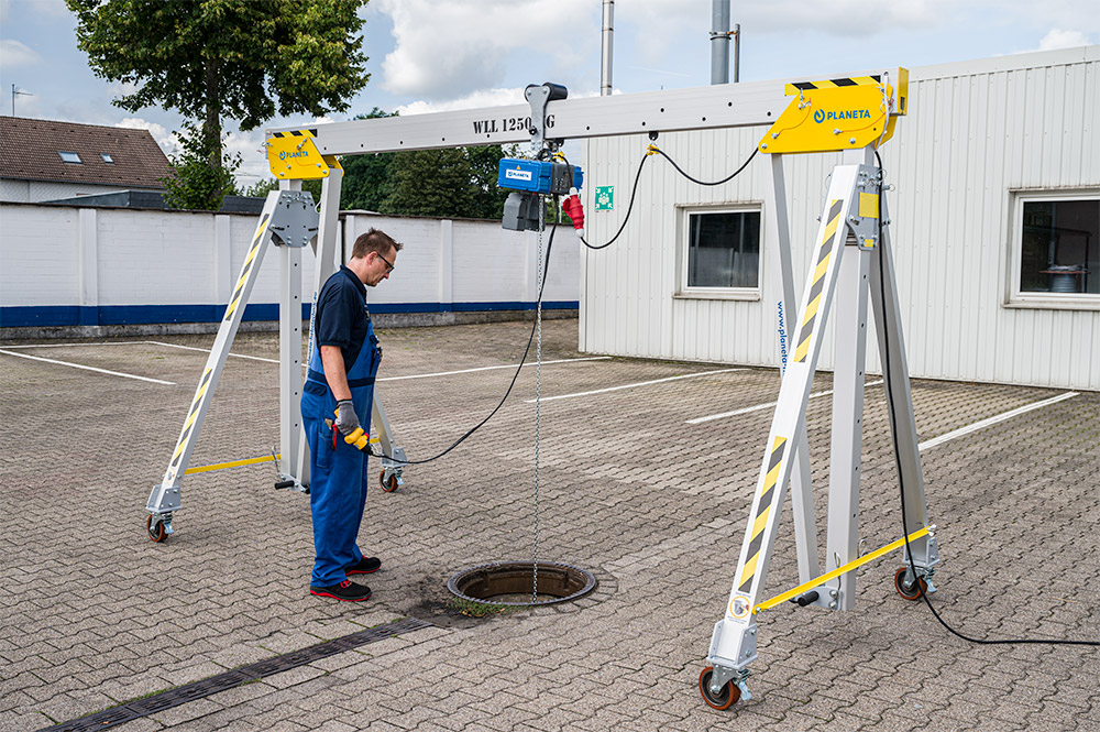 Anwendung RLPK mit Elektrokettenzug PITCH