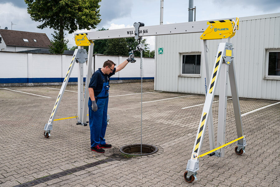 Anwendung RLPK mit Akku-Flaschenzug PREMIUM-PRO-E