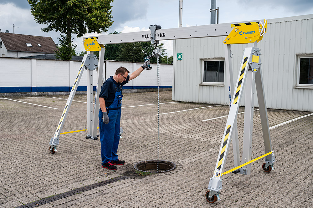 Anwendung RLPK mit Akku-Flaschenzug PREMIUM-PRO-E