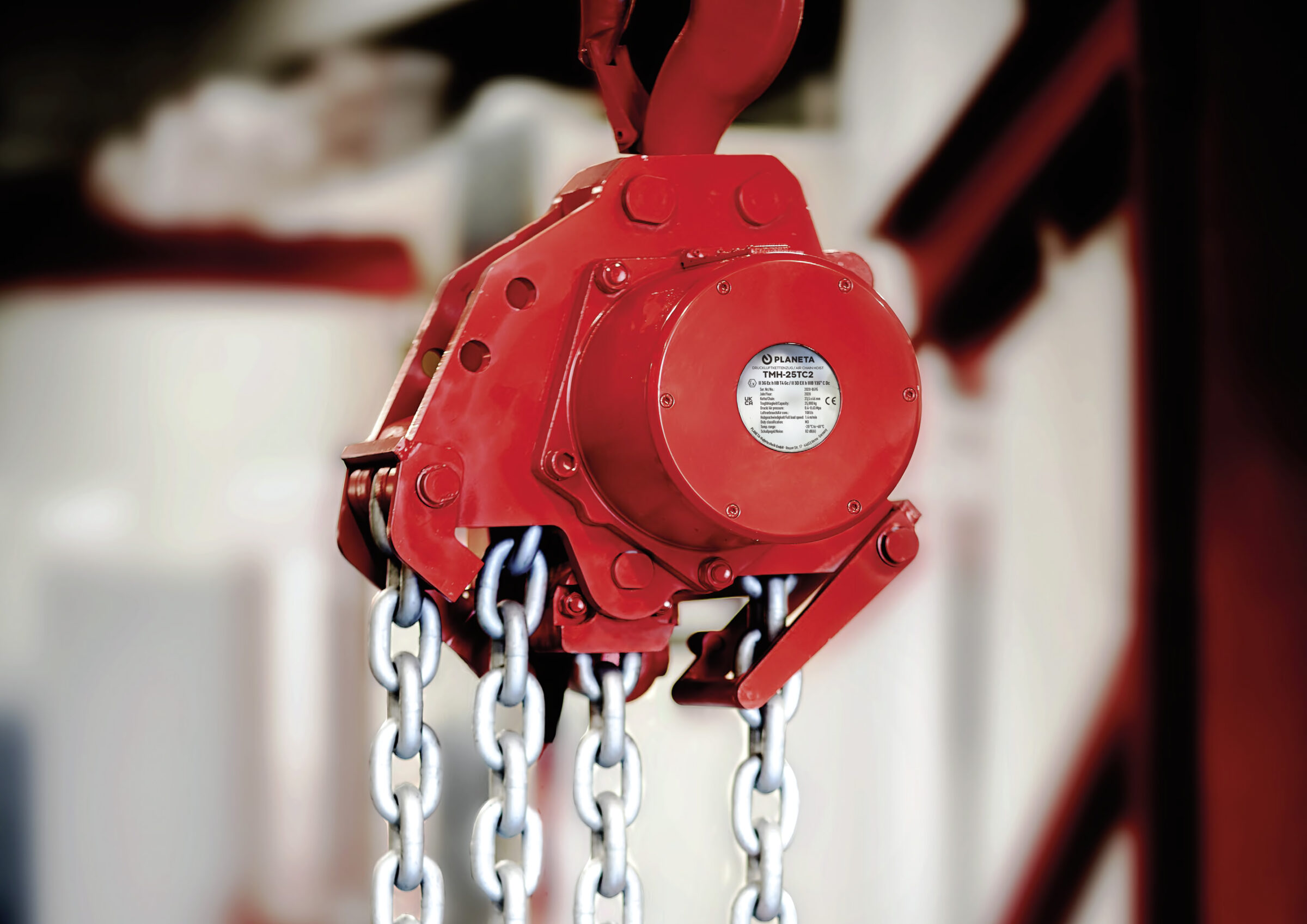 Anwendung Druckluftkettenzug TMH 25TC2 2-strängig 25.000 kg