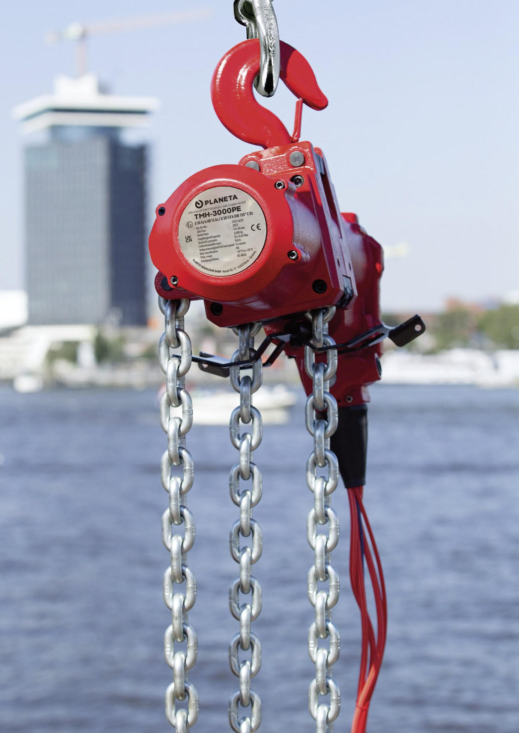 Anwendung Druckluftkettenzug TMH 3000PE 2-strängig 3.000 kg