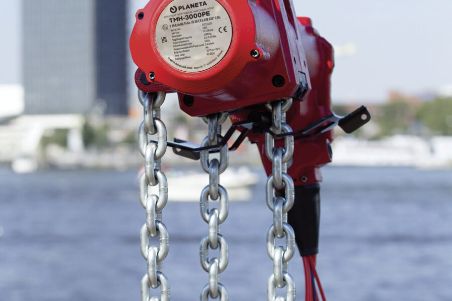 Anwendung Druckluftkettenzug TMH 3000PE 2-strängig 3.000 kg