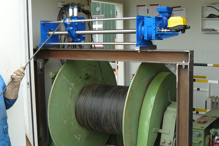 Anwendung Spulvorrichtung mit Seilwinde PORTY