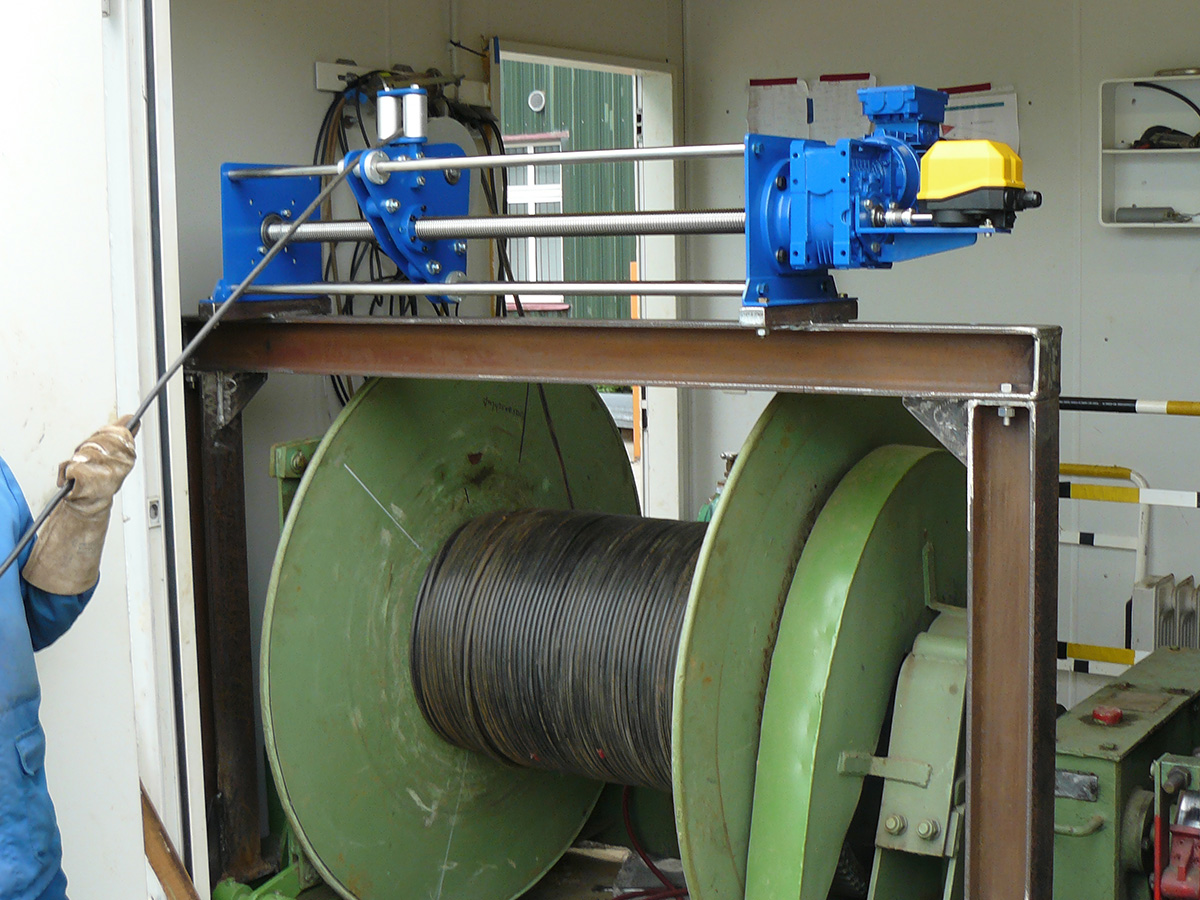 Anwendung Spulvorrichtung mit Seilwinde PORTY