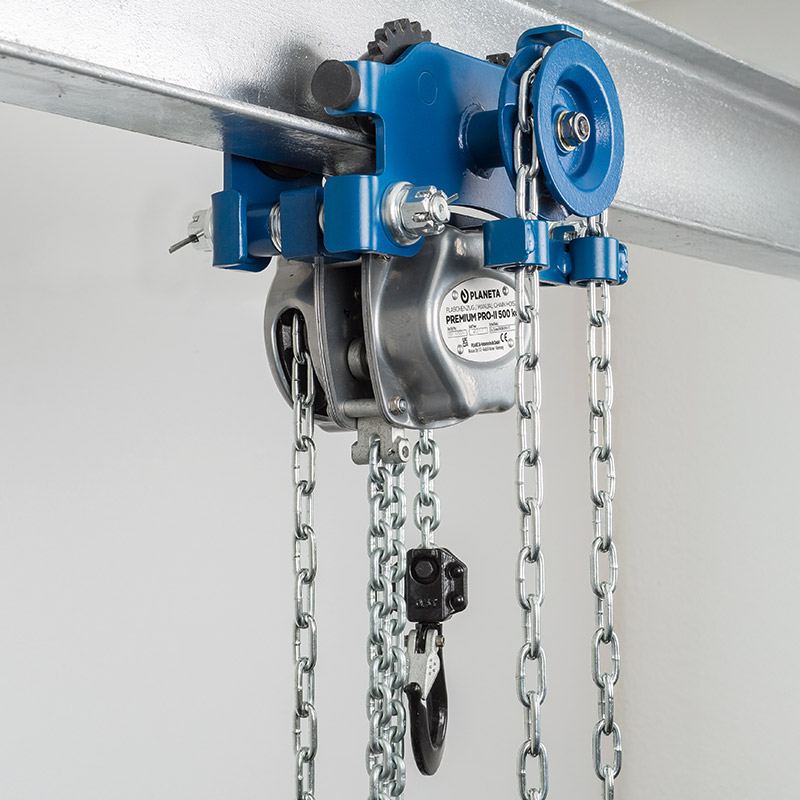 Kombi-Haspellaufkatze LHT-G Tragfähigkeit 500 kg seitlich