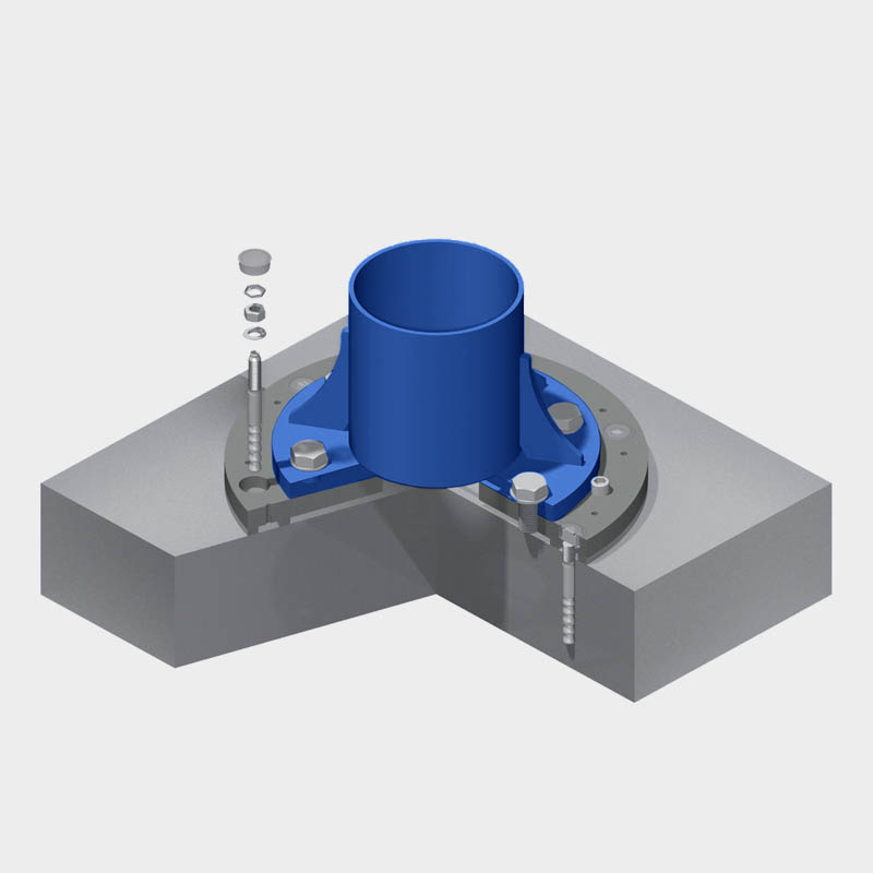 Optional: Verbundankersystem für Säuelenschwenkkrane Schema