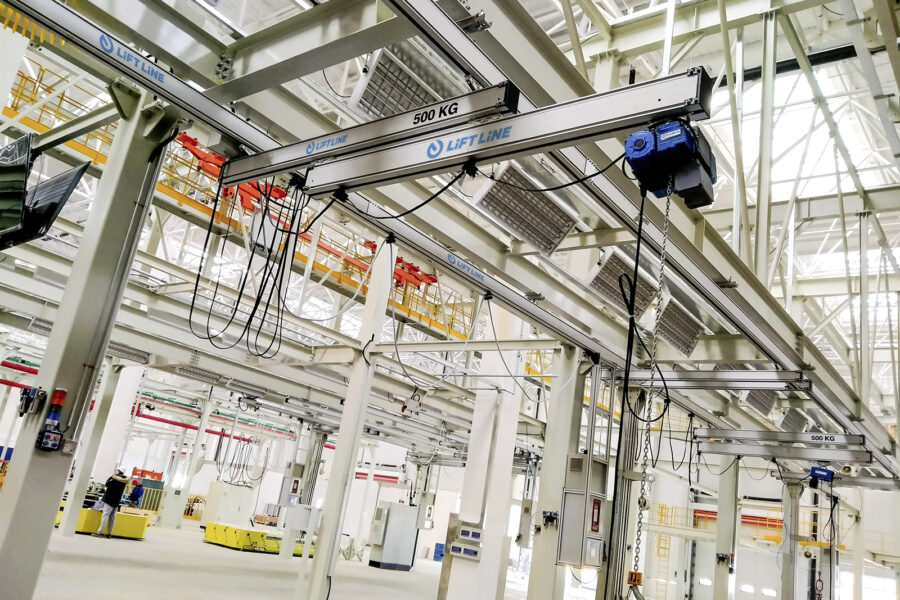 Anwendung LiFT LiNE Alu-Leichtkransystem mit PITCH-Elektrokettenzug PITCH Bild 6