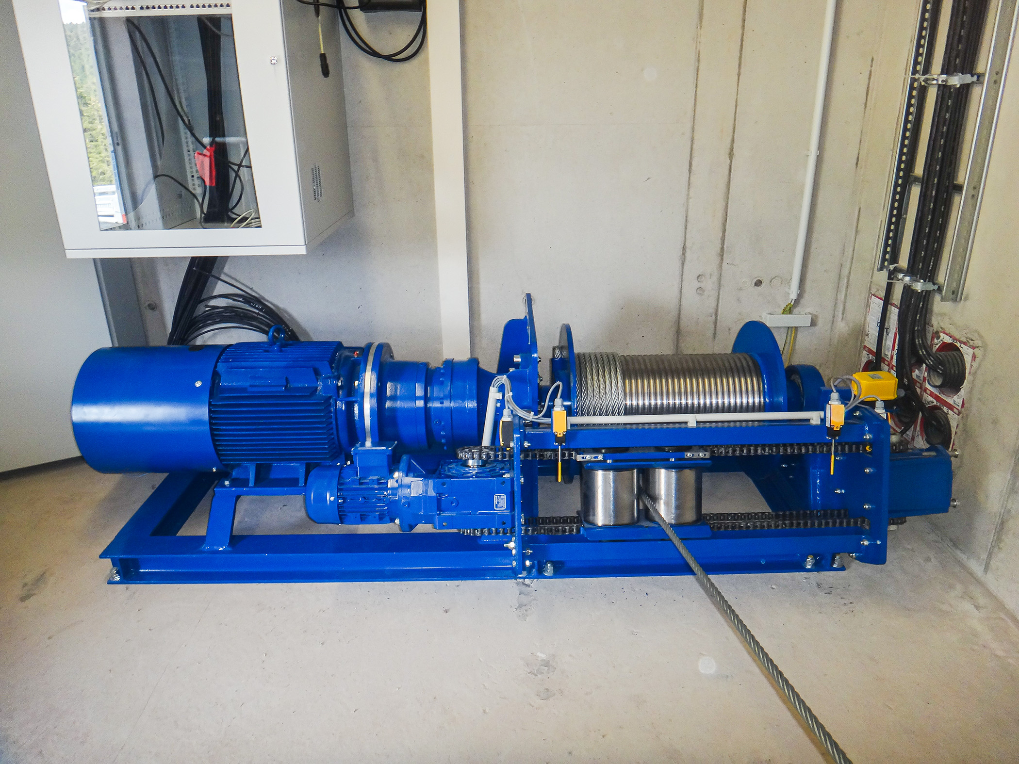 Anwendung integrierte Spulvorrichtung an PHW-Winde